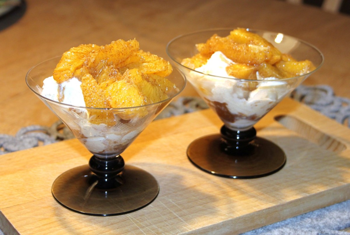 Dessert med kanelmarineret&nbsp;appelsin