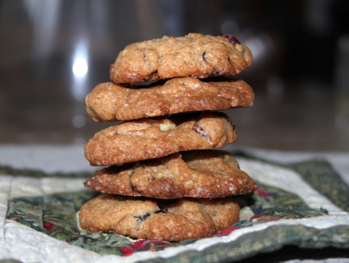 Småkager med tranebær, mandler og kanel