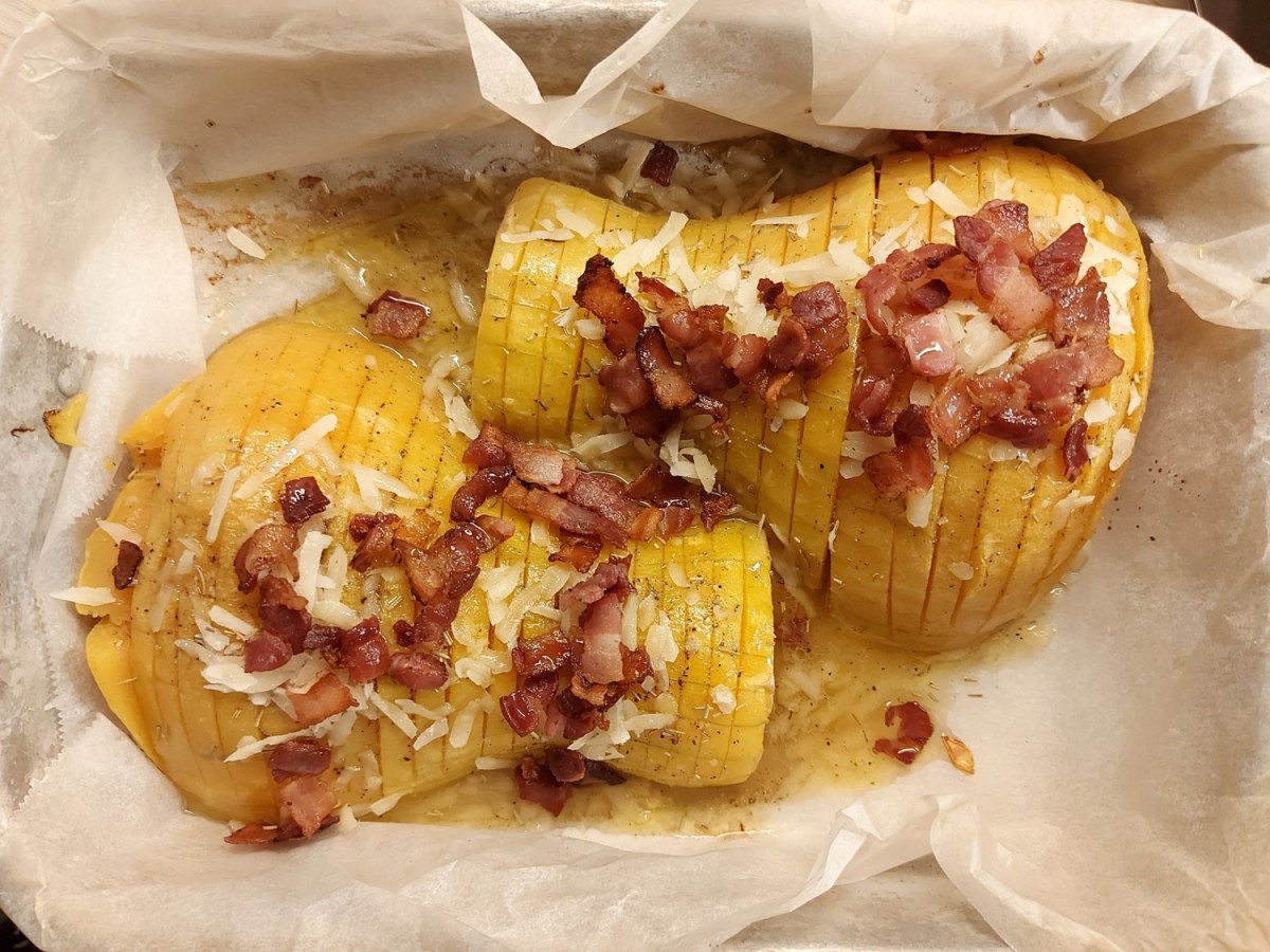 Hasselbach butternut squash med honning og&nbsp;bacon