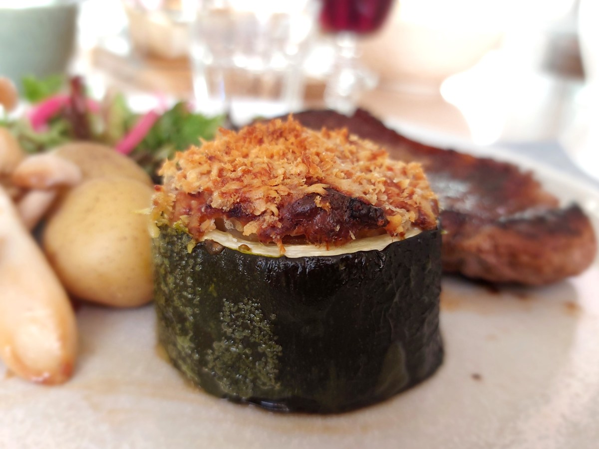 Fyldte squashtoppe med sprødt&nbsp;låg