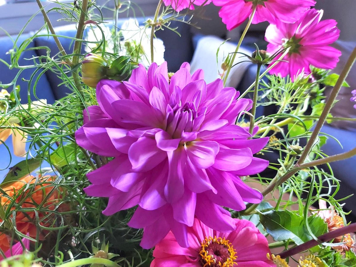 En vild buket fra Blomsten &&nbsp;Vasen