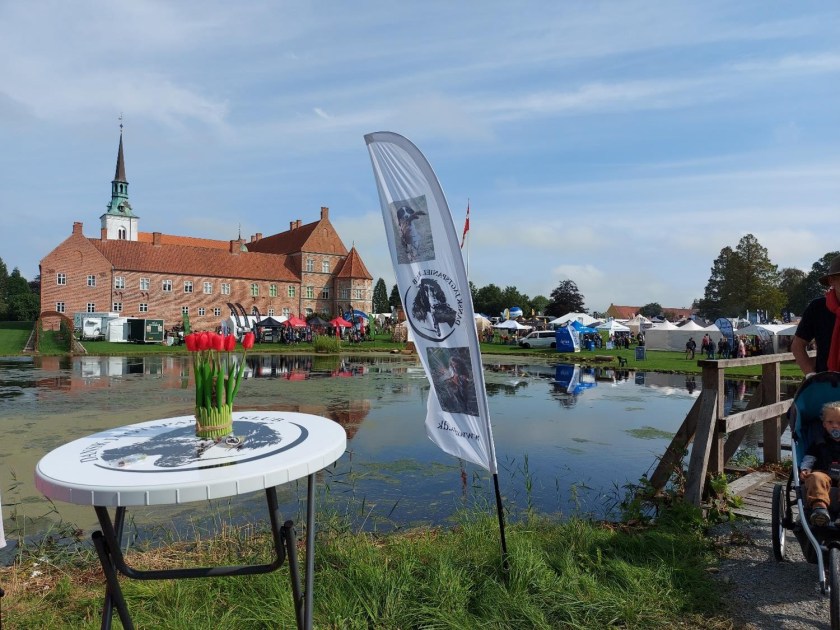 Udsigt mod herregården fra Dansk Jagtspaniel Klubs stand.