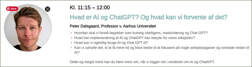 Annonce for foredrag