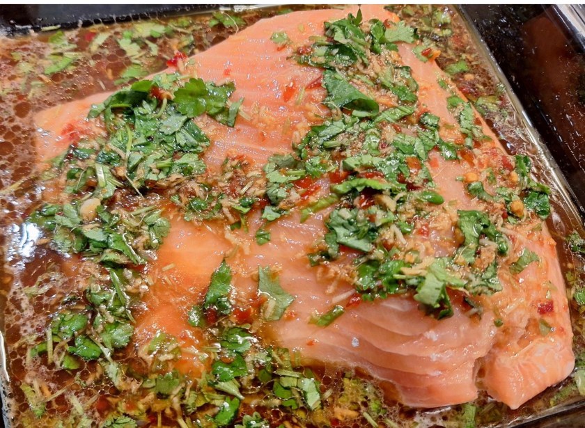 Laksen klar til ovnen