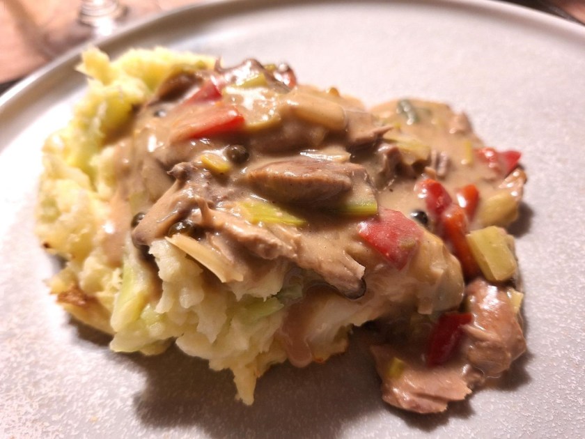 Gryderet med rester af fasan