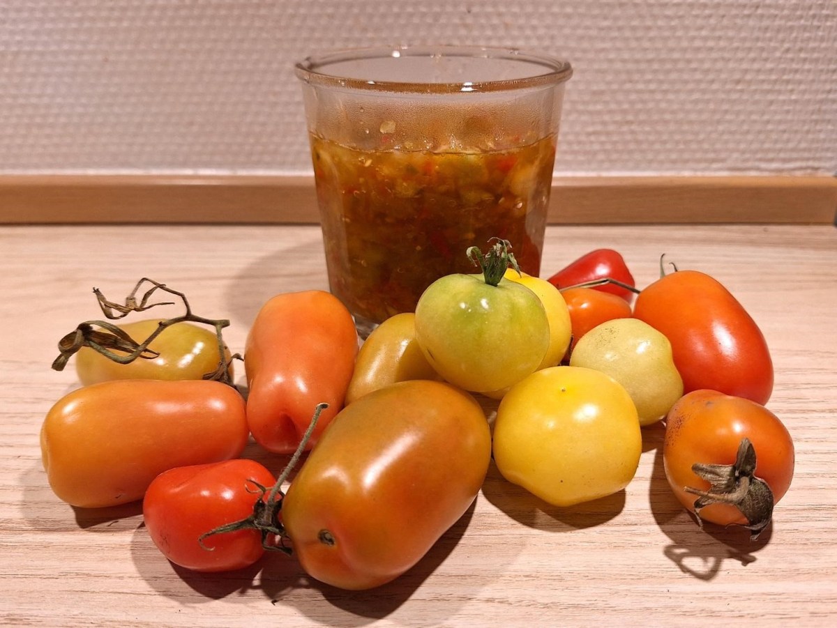 Relish af grønne&nbsp;tomater