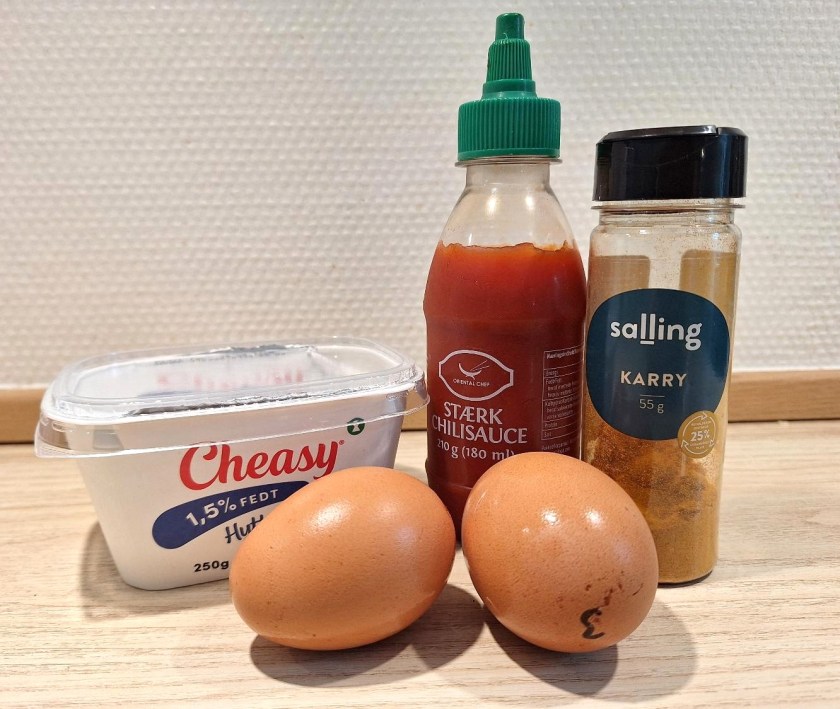 Ingredienser til let æggesalat