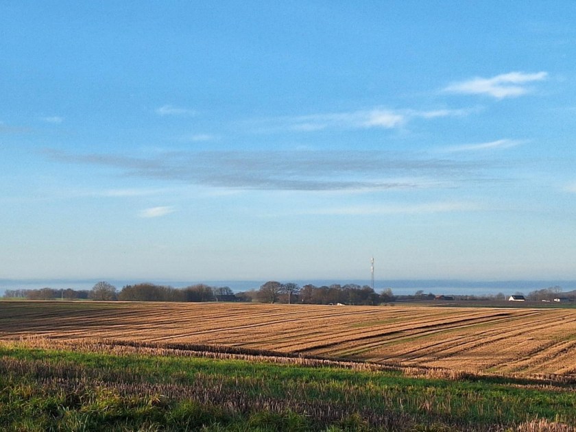 Tåge, der ligner en fjord i det fjerne